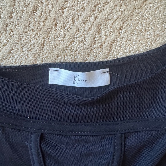 Dolls Kill Mesh Corset Long Sleeve Crop Top (Black, L) rave festival - Picture 3 of 3